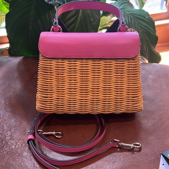 Kate Spade Tee Time Wicker Windmill Satchel - Picture 9 of 11